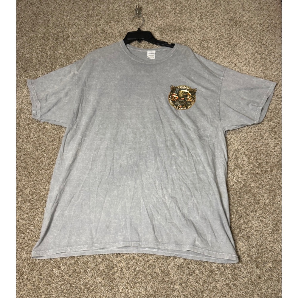 Sturgis 2024 84th Annual Motorcycle Rally Graphic T-Shirt Mens 2XL Grey